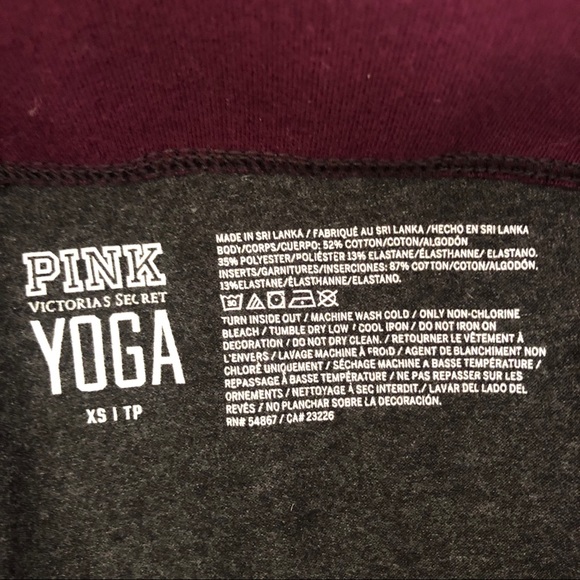 PINK Grey Yoga Leggings Size XS - Picture 3 of 6